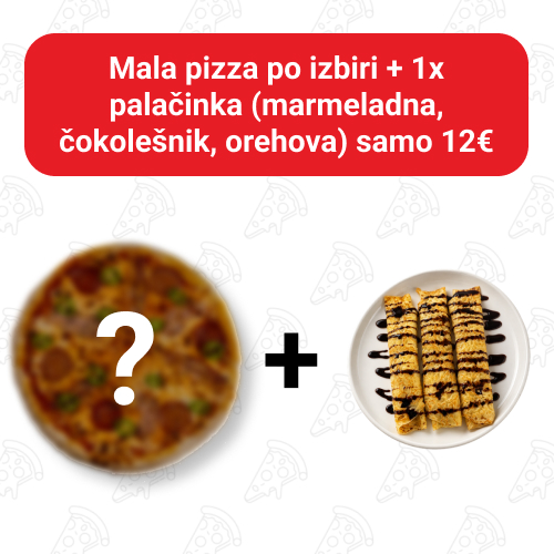 ena mala pica po izbiri in placinke